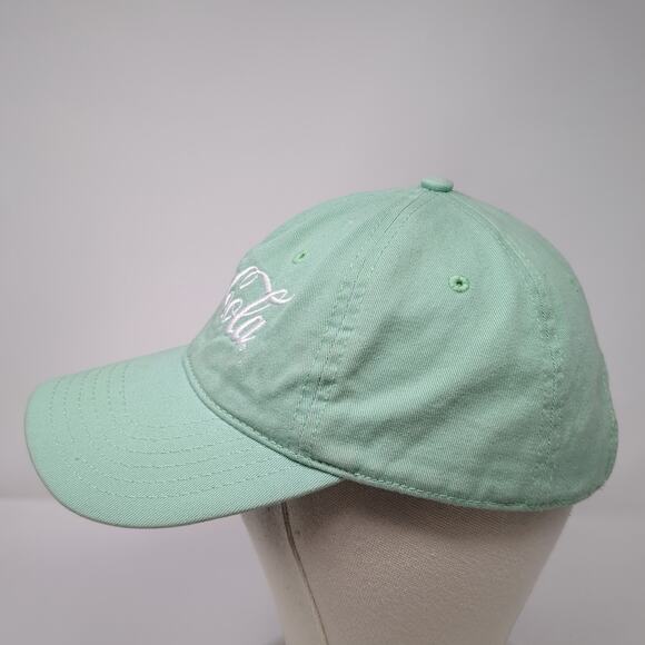 Coca Cola Slideback Baseball Cap Green One Size Adjustable Embroidered 6 Panel - Picture 3 of 9